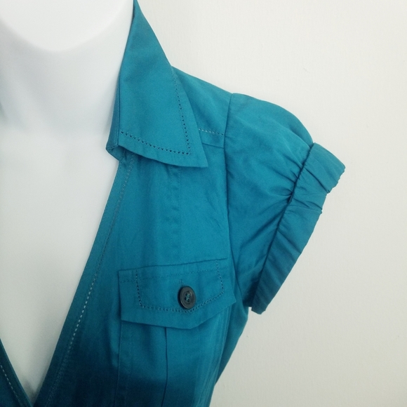 DVF Edan wrap teal blue dress - Picture 4 of 10